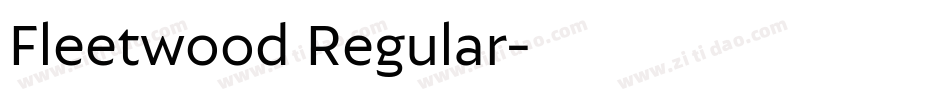 Fleetwood Regular字体转换